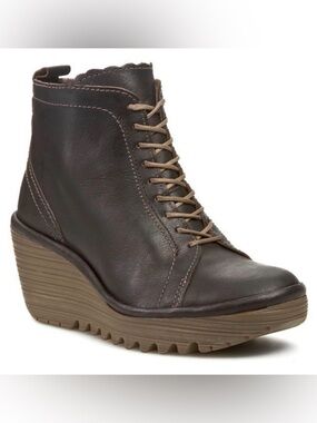🪰 FLY LONDON YGOT Ankle Bootie in Dark Brown, Sz 42/10.5